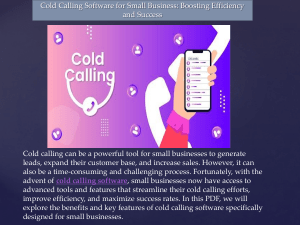 Cold Calling Software for Small Business
