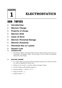 01 ELECTROSTATICS-PHYSICS-X CLASS