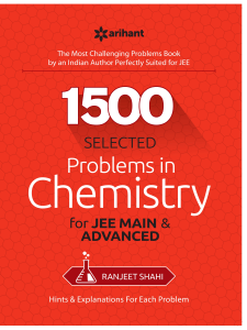 A ProblemBook in Chemistry for IIT JEE Main & advanced