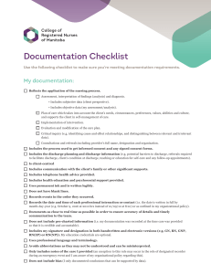 Documentation-Checklist