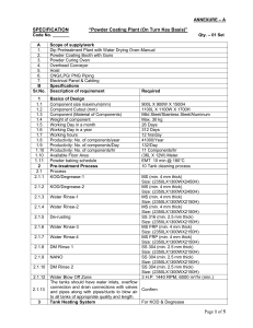 Specification Powder Coating Plant Document -Ujjain