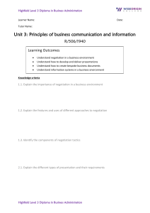 Unit 3. Principles of business communication and information