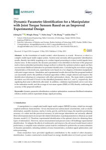 Dynamic Parameter Identification for a Manipulator with Joint Torque Sensors Based on an Improved Experimental Design