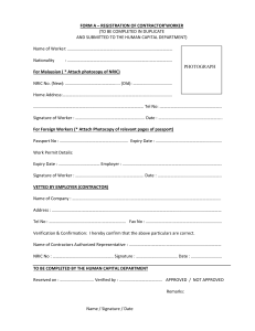 Contractor Form 