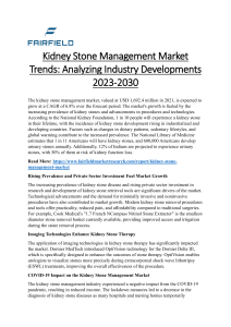 Kidney Stone Management Market Trends Analyzing Industry Developments 2023-2030
