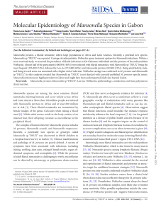 Molecular Epidemiology of Mansonella Species in Gabon