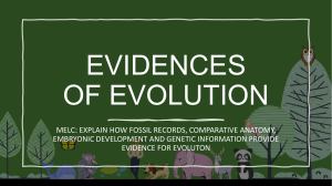 Evidences of Evolution