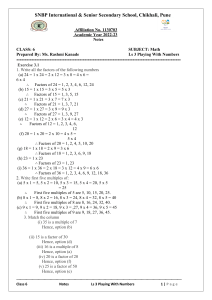 6 Math Ch 3 Plating With Numbers Notes