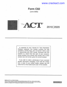 ACT FORM C02