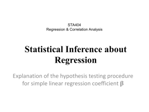 Hypothesis Testing for Regression Coeffeceint Beta