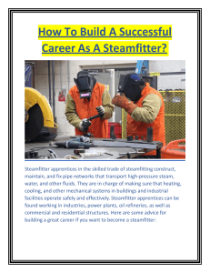 How To Build A Successful Career As A Steamfitter