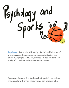 Psychology and sports