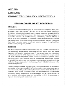 psychological impact of covid