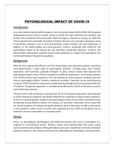 psychological impact of covid
