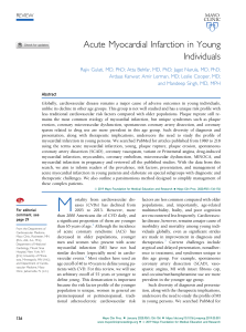 ACUTE MYOCARDIAL INFARCTION IN YOUNG INDIVIDUALS