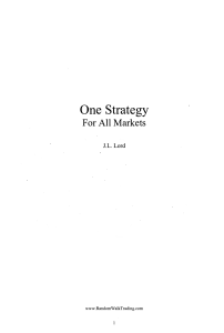 J.L.Lord - One Strategy for all Markets-2006