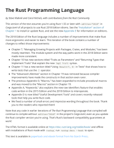 The Rust Programming Language