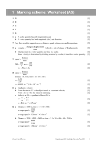 Worksheet 1 physical quantities MS