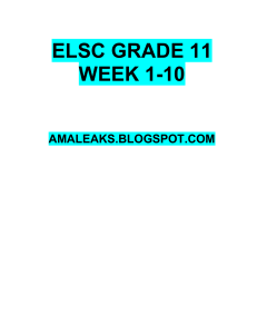 Grade 11 Communication Worksheet: Weeks 1-10