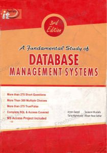 DataBase Management Systems