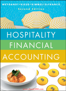 Jerry L. Weygandt ... et al. (2009)  Hospitality Financial Accounting (Second Edition) John Wiley & Sons, Inc