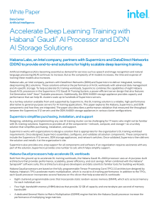 Accelerate Deep Learning Training with Habana Gaudi AI Processor and DDN AI Storage Solutions