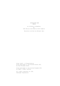 Apocalypse Now Script