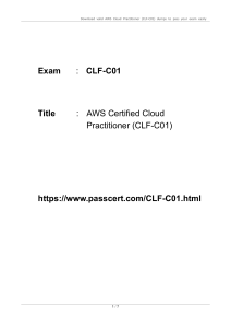 AWS Cloud Practitioner (CLF-C01) Real Dumps 2023