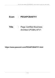 Pega Business Architect PEGAPCBA87V1 Real Dumps