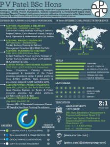 P V Patel CV for C3R
