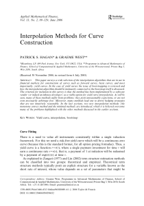[Applied Mathematical Finance, Hagan] Interpolation Methods for Curve Construction