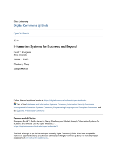 Information Systems for Business and Beyond Textbook