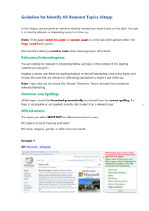 Guideline for Identify All Relevant Topics Hitapp 5.2.2022