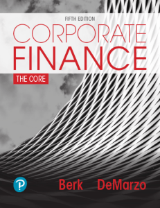 Corporate Finance, 5e Jonathan Berk, Peter DeMarzo