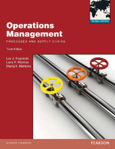 Krajewski - Operations Management Processes and Supply Chains 10th Global c2013