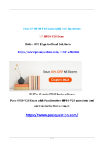 HP HPE0-V28 Practice Test Questions