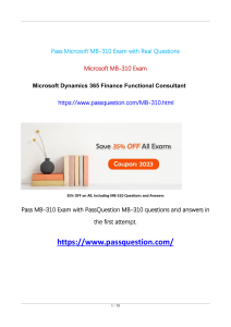 Microsoft MB-310 Exam Questions With Accurate Answers