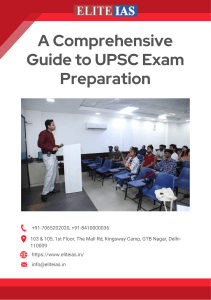 A Comprehensive Guide to UPSC Exam Preparation
