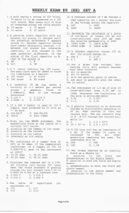 Electrical Engineering Exam - Weekly Exam #8