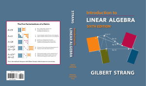 Introduction to Linear Algebra 6th edition and A = CR 04