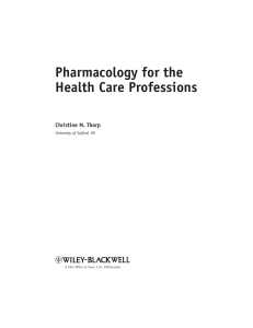 Pharmacology for the Health Care Professions