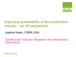Improving sustainability of the construction -ppt