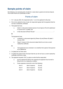 Sample points of claim