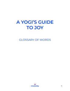 A Yogis Guide to Joy Glossary