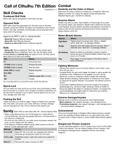 CoC CheatSheet