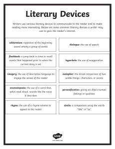 Black and White Literary Devices Poster