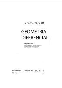 Elementos de Geometria Giferencial Barrett oïneill
