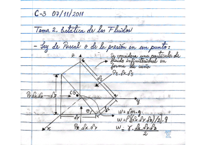 ESTÁTICA DE LOS FLUIDOS (CON 3 EJERCICIOS RESUELTOS)