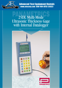 Panametrics 25DL Ultrasonic Thickness Gage Brochure