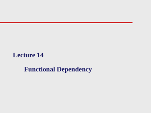 Functional Dependency 
